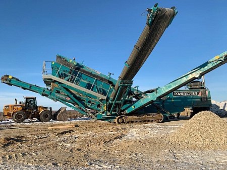 Роторная дробилка Terex Powerscreen XH400 и сортировочная установка (грохот) Chieftein 1700